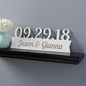 Our Special Day Personalized White Wood Plaque