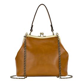 Patricia Nash Laureana Leather or Canvas Frame Satchel