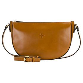 Patricia Nash Melanie Leather Crescent Hobo Crossbody Bag