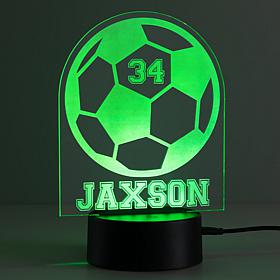 Personalized Acrylic Soccer Ball Multi-Color Nightlight