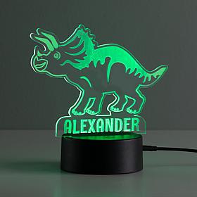 Personalized Acrylic Triceratops Multi-Color Nightlight