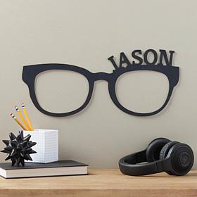 Personalized Black Wood Glasses Plaque