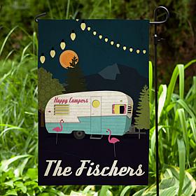 Personalized Happy Campers Garden Flag