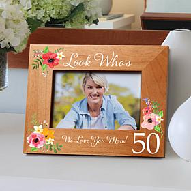 Personalized  "Look Who's 50" Wood Picture Frame