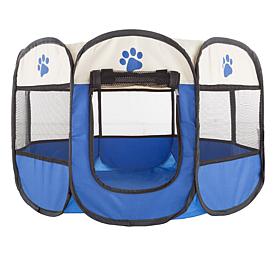 Pet Adobe Portable Pop-Up Pet Playpen - Blue (26.5")