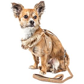 Pet Life Luxe Furracious 2-In-1 Mesh Reversible Dog Harness and Leash