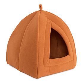 PETMAKER Cozy Kitty Tent Igloo Plush Cat Bed - Brown