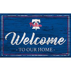 Philadelphia Phillies Team Color Welcome Sign - 11x19"