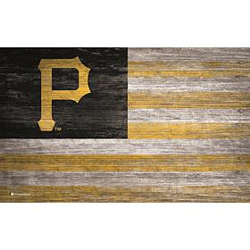 Pittsburgh Pirates Distressed Flag 11x19