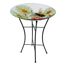 Plow & Hearth Glass Bird Bath