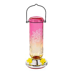 Plow and Hearth Hanging Glass Hummingbird Feeder