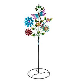 Plow & Hearth Solar Metal 4-in-1 Wreath Garden Decor