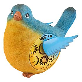 Plow & Hearth Solar Resin Bird Garden Decor