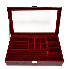 Prestige™ Anti-Tarnish Croco-Embossed "Everything-in-1" Jewelry Box