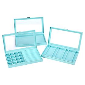 Prestige™ Anti-Tarnish Set of 3 Large Jewelry Boxes