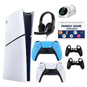 PS5 Slim Digital Console with Extra DualSense, Accessories & Voucher