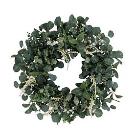 Puleo International 24" Artificial Eucalyptus Floral Spring Wreath