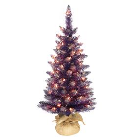 Puleo International 3' Prelit Fashion Purple Artificial Christmas Tree