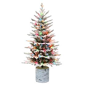 Puleo International 4.5 ft. Potted Arctic Fir Tree, 70 UL Lights