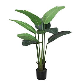 Puleo International 45.5"Artificial Travelers Palm Tree in Black Pot