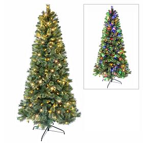 Puleo International 6' Pre-Lit Montana Pine Tree 250 Color-Select LEDs