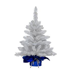 Puleo Intl. Pre-Lit 2' Table Top Artificial Christmas Tree in Blue Sac