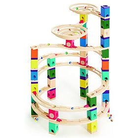 Quadrilla Wooden Marble Run The Cyclone 198 Piece Construction Set
