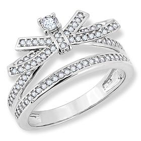 Radiance by Absolute™ 0.89ctw Simulated Diamond Bow Ring 