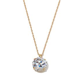 Radiance by Absolute™ 10K 8mm Round Solitaire Pendant with 18" Chain