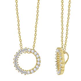 Radiance by Absolute™ 1.34ctw Baguette and Round Circle Pendant