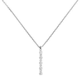 Radiance by Absolute™ 18" Sterling Silver Linear Drop Necklace