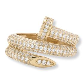 Radiance by Absolute™ 3.20ctw Nail-Design Wrap Bypass Ring