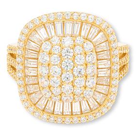 Radiance by Absolute™ 3.2ctw Oval Tapered Baguette Cluster Ring