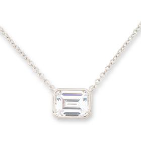 Radiance by Absolute™ 3.35ct Emerald Cut Bezel-Set Pendant Necklace