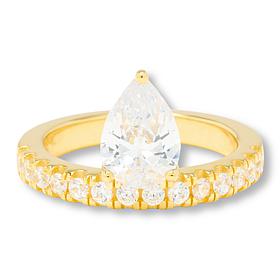 Radiance by Absolute™ 3.90ctw Pear Cut Floating Ring
