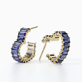 Radiance by Absolute™ CZ-Accented Open-Heart Hoop Earrings
