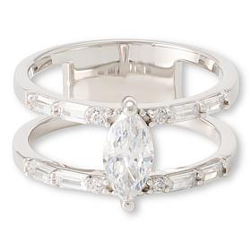 Radiance by Absolute™ Double Oval CZ Sterling Silver Ring