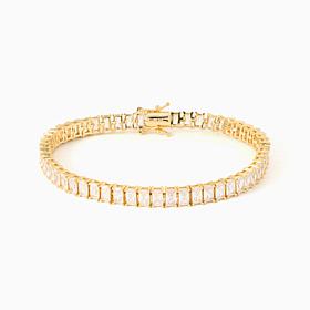 Radiance by Absolute Emerald Cut Tennis Bracelet with Magnetic Closure