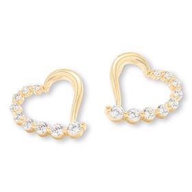 Radiance by Absolute™ Graduated Open Heart Earrings
