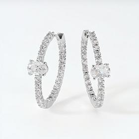 Radiance by Absolute™ Inside-Outside CZ Hoop Earrings