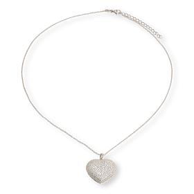 Radiance by Absolute™ Pavé Heart Pendant with 18" Chain