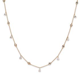 Radiance by Absolute™ Pear & Round 24" Station Necklace