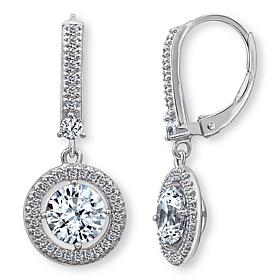 Radiance by Absolute™ Platinum-Plated Pavé Round Dangle Earrings