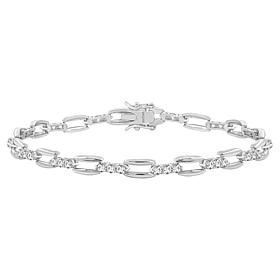 Radiance by Absolute™ Round Stone Chain-Link Tennis Bracelet