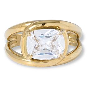 Radiance by Absolute™ Stainless Steel Cushion CZ Ring