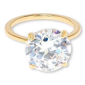 Radiance by Absolute™ Sterling Silver 12.80ct Round Solitaire Ring