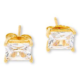 Radiance by Absolute™ Sterling Silver 6x8mm Emerald Cut Stud Earrings
