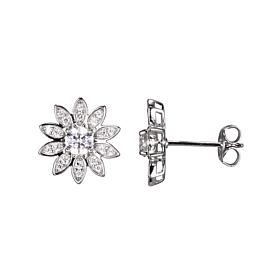 Radiance by Absolute™ Sterling Silver Floral Stud Earrings