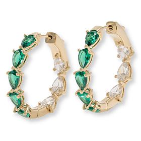 Radiance by Absolute™ x Marysol Patton Green Pear Hoop Earrings - 1"