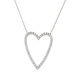 Radiance by Absolute™1.10ctw Pavé Open Heart Necklace